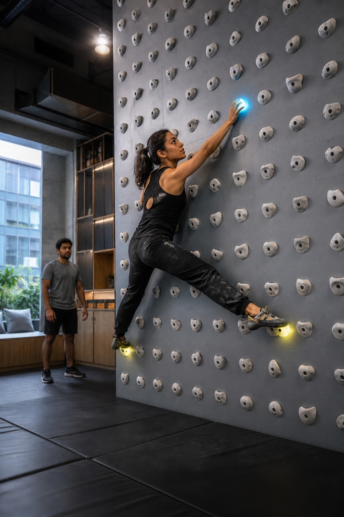 Commercial climbing gym training board in India
